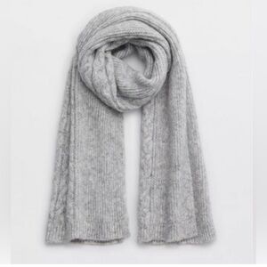 Aerie Large Soft Gray Knit Scarf